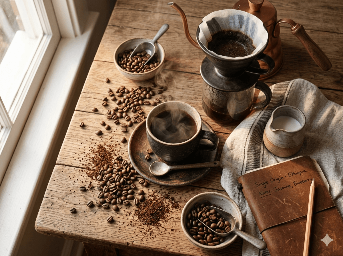 Artisanal Coffee Flat Lay