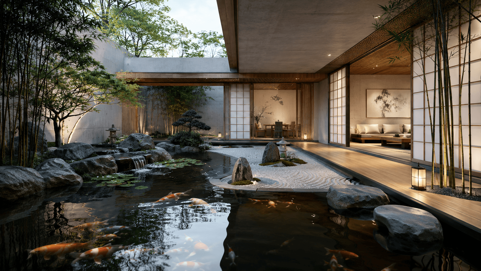 Japanese Zen Garden House