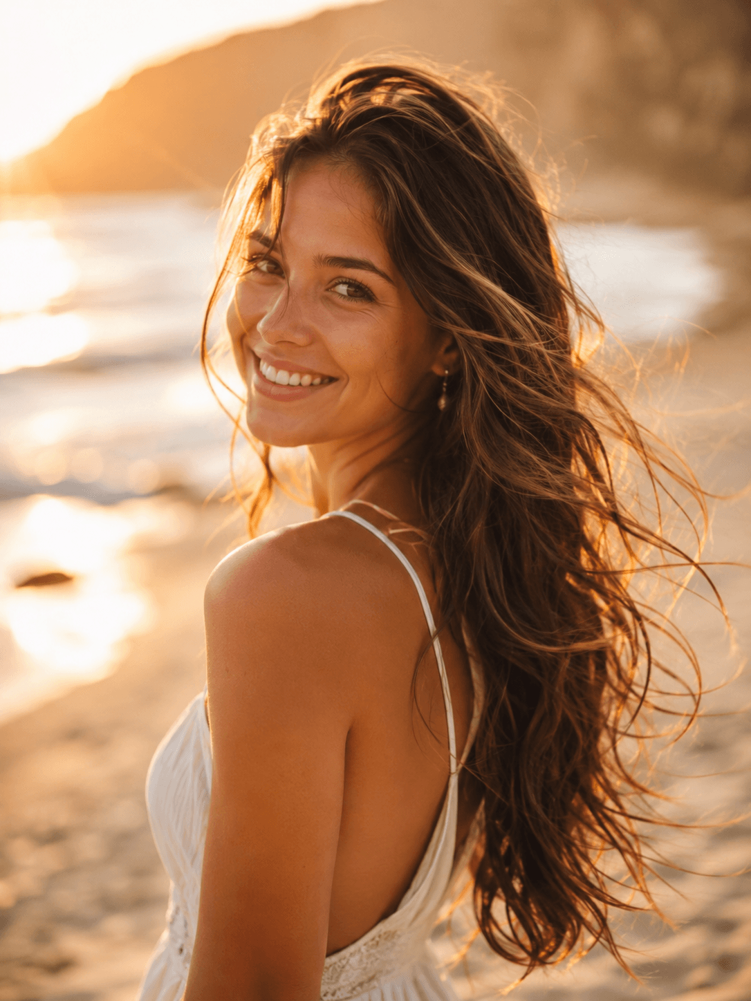 Golden Hour Beach Portrait