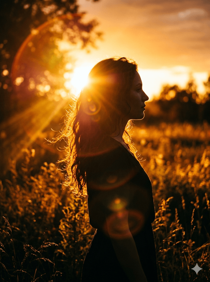 Backlit Silhouette Portrait