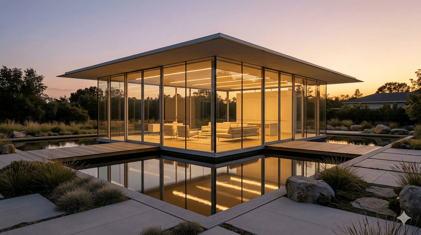 Glass Corner Pavilion