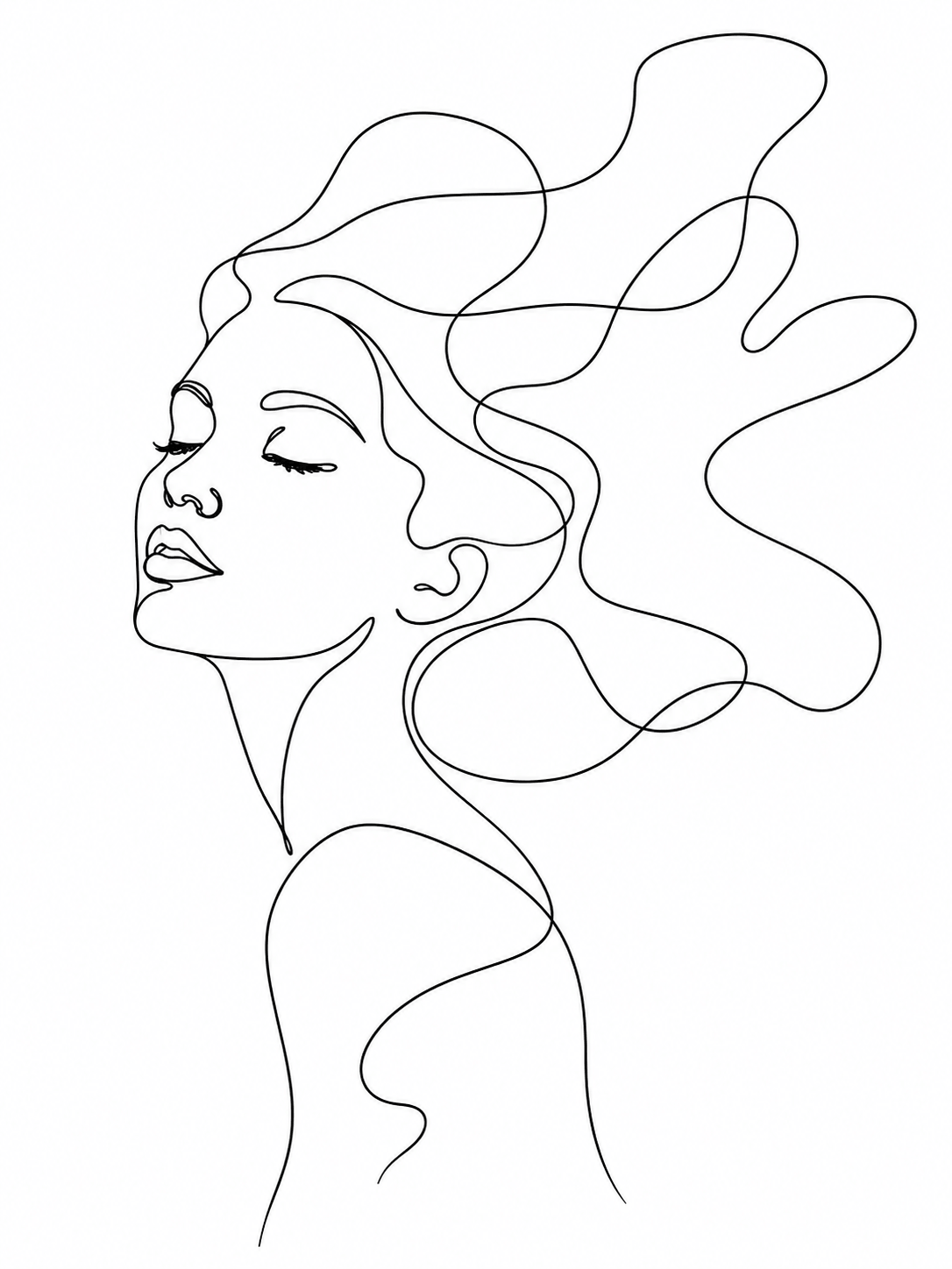 Minimalist Line Art Woman