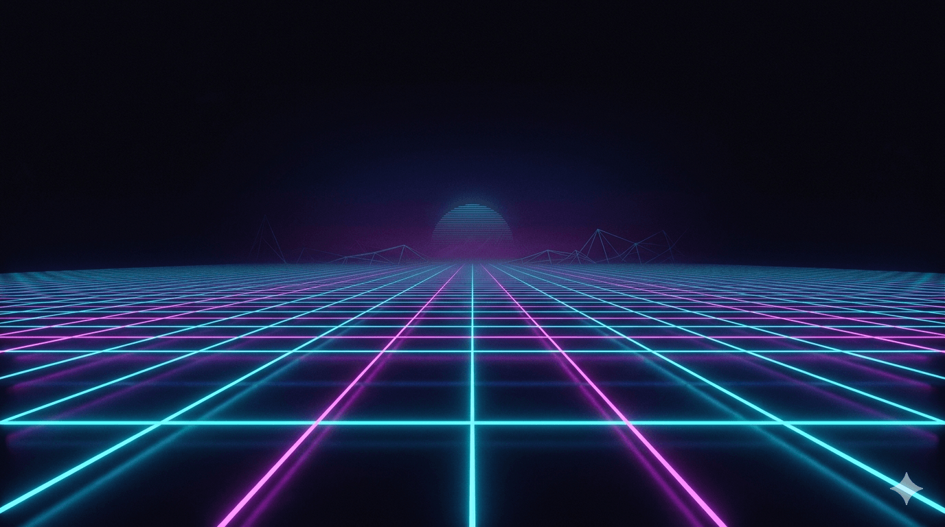 Neon Geometric Grid