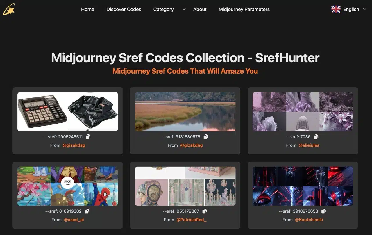 SrefHunter: Collects various Midjourney style codes. Copy commands to quickly generate images in specific styles. SrefHunter: Collects various Midjourney style codes. Copy commands to quickly generate images in specific styles.
