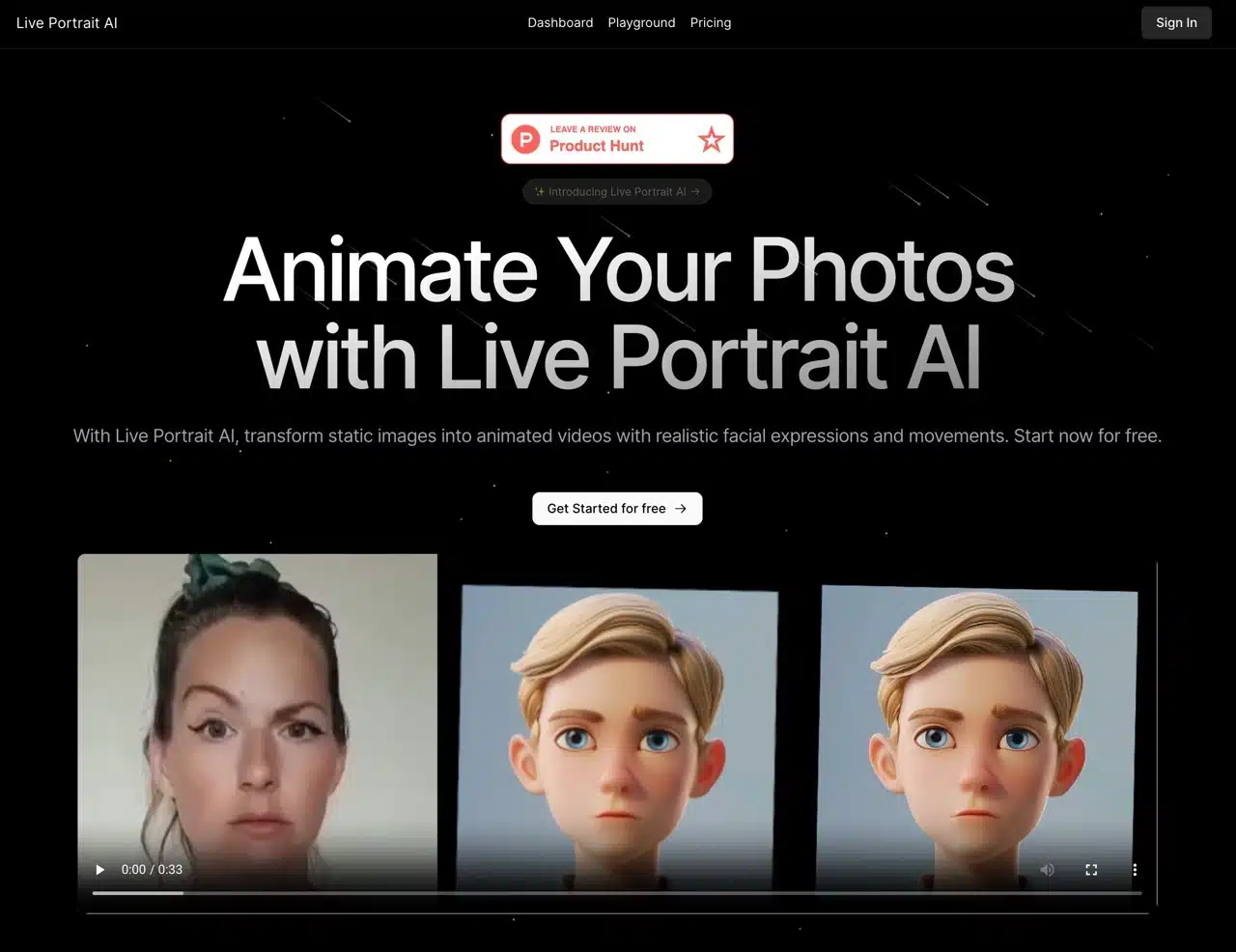 Live Portrait AI turns static photos into animated videos! Upload and instantly create lifelike videos. Live Portrait AI turns static photos into animated videos! Upload and instantly create lifelike videos.
